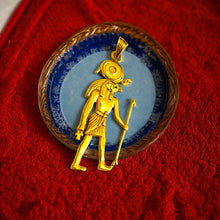 Load image into Gallery viewer, Gold God Ra Pendant Necklace
