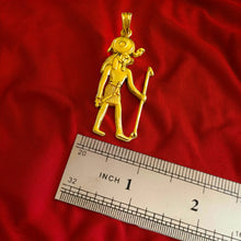 Load image into Gallery viewer, Gold God Ra Pendant Necklace
