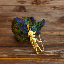 Load image into Gallery viewer, Gold God Ra Pendant Necklace
