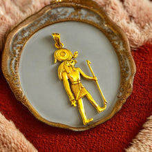 Load image into Gallery viewer, Gold God Ra Pendant Necklace
