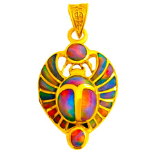 Load image into Gallery viewer, Dainty Scarab Gold Pendant Necklace
