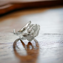 Load image into Gallery viewer, Silver God Osiris Adjustable Ring
