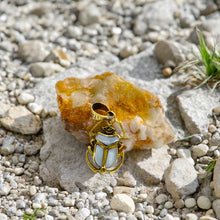 Load image into Gallery viewer, Gold Unique Scarab Pendant Necklace
