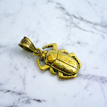 Load image into Gallery viewer, Gold Winged Royal Scarab Pendant Necklace
