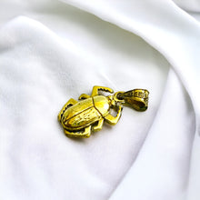 Load image into Gallery viewer, Gold Winged Royal Scarab Pendant Necklace
