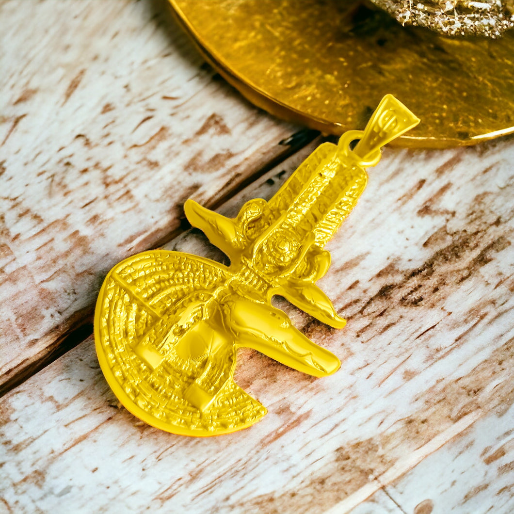 God Sobek Gold Pendant