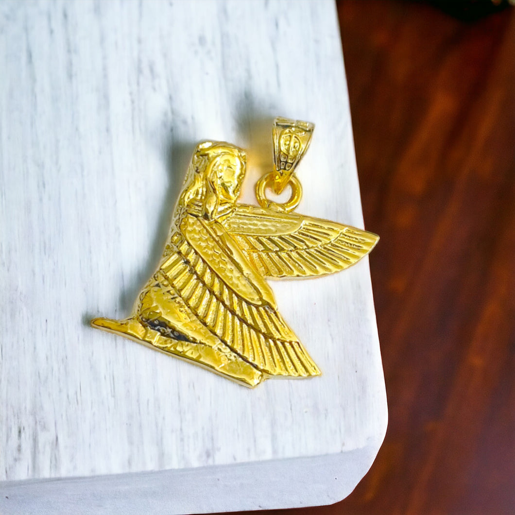 Goddess Isis Gold Pendant Necklace