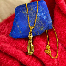 Load image into Gallery viewer, Bastet The Cat Pendant Gold Necklace
