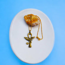 Load image into Gallery viewer, Winged Eye Ankh Pendant Necklace
