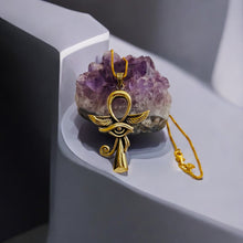 Load image into Gallery viewer, Winged Eye Ankh Pendant Necklace
