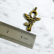 Load image into Gallery viewer, Winged Eye Ankh Pendant Necklace
