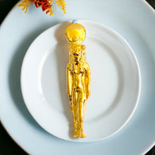 Load image into Gallery viewer, Gold Goddess Sekhmet Pendant

