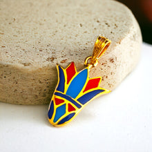 Load image into Gallery viewer, Colorful Dainty Lotus Flower Gold Pendant Necklace
