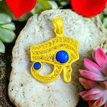 Load image into Gallery viewer, Sparkle Eye Of horus Gold Pendant

