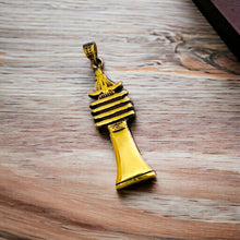 Load image into Gallery viewer, Gold Djed Pillar Pendant Necklace
