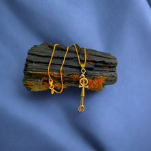 Load image into Gallery viewer, Gold Was Scepter Ankh Pendant Necklace
