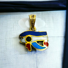 Load image into Gallery viewer, Small Eye of Horus Gold Pendant
