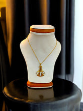 Load image into Gallery viewer, Gold Lotus Flower Pendant Necklace
