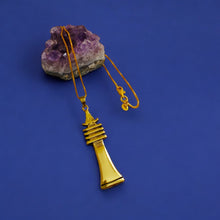 Load image into Gallery viewer, Gold Djed Pillar Pendant Necklace
