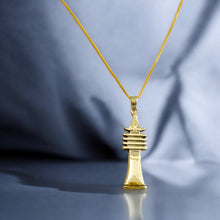 Load image into Gallery viewer, Gold Djed Pillar Pendant Necklace
