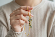 Load and play video in Gallery viewer, Gold Eye of Horus Necklace, Mother of Pearl Egyptian Pendant
