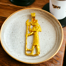 Load image into Gallery viewer, Gold God Anubis Pendant
