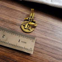 Load image into Gallery viewer, Gold God Sobek The Crocodile Pendant, Egyptian Revival Jewelry Gift
