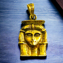 Load image into Gallery viewer, Goddess Hathor Pendant, Egyptian Jewelry, Ancient Egyptian Amulet, God and Goddess,Talsiman Pendant, Divine Minimalist Pendant, Gift for Men and Women
