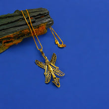 Load image into Gallery viewer, Winged Isis Gold Pendant Necklace
