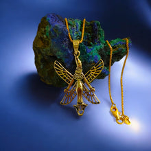 Load image into Gallery viewer, Winged Isis Gold Pendant Necklace
